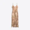 Animal Print Tulle Midi Dress