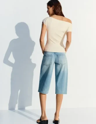 Asymmetric Belted T-Shirt