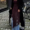 Asymmetric Lace Tulle Bandeau Midi Dress