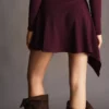 Asymmetric Long Sleeve Mini Dress with a Flared Hem – Dresses and Jumpsuits