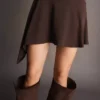 Asymmetric Long Sleeve Mini Dress with a Flared Hem – Dresses and Jumpsuits