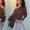 Asymmetric Ribbed Hem Sweater