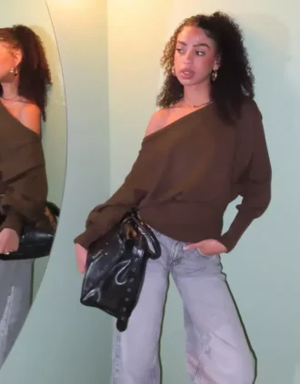 Asymmetric Ribbed Hem Sweater