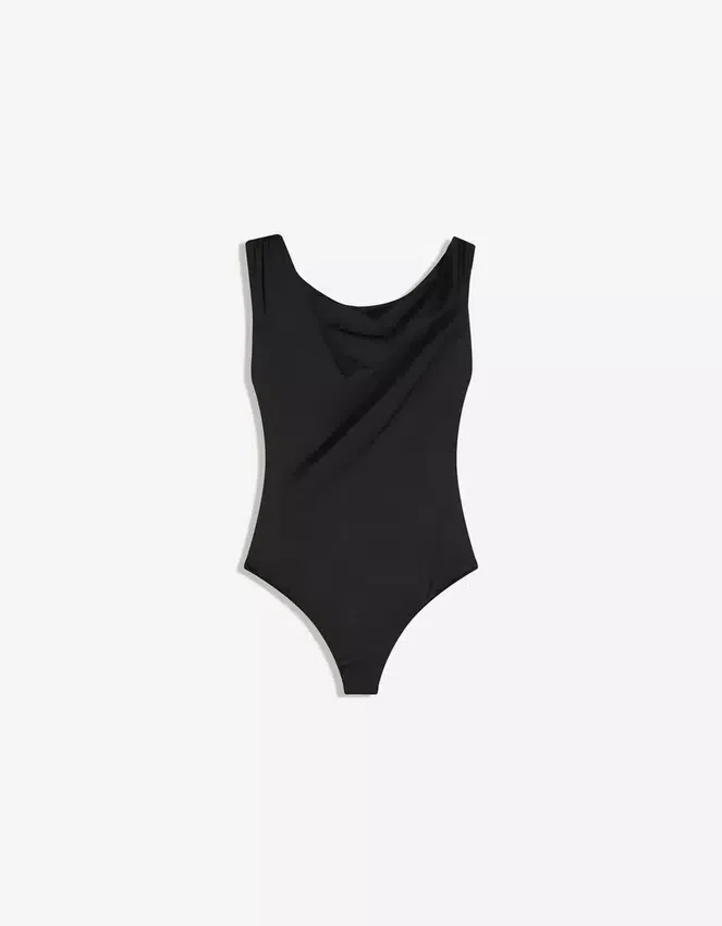 Asymmetric Ruched Strappy Bodysuit Asymmetric Ruched Strappy Bodysuit