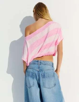 Asymmetric Striped Sweater