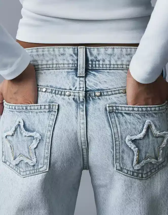 Baggy Jeans with Star Studs – Pants Baggy Jeans with Star Studs – Pants