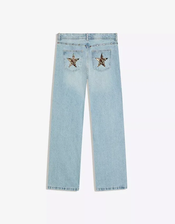 Baggy Jeans with Star Studs – Pants Baggy Jeans with Star Studs – Pants