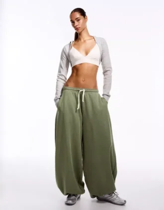 Balloon Fit Plush Trousers – Women