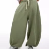 Balloon Fit Plush Trousers – Women