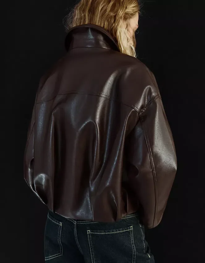 Belted Faux Leather Bomber Jacket – Jackets and Trench Belted Faux Leather Bomber Jacket – Jackets and Trench