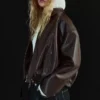 Belted Faux Leather Bomber Jacket – Jackets and Trench Belted Faux Leather Bomber Jacket – Jackets and Trench
