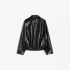 Belted Faux Leather Bomber Jacket – Jackets and Trench – Women