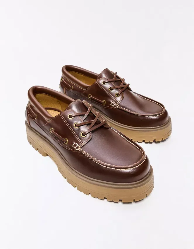 Boat Shoe with Chunky Sole – Smart Shoes Boat Shoe with Chunky Sole – Smart Shoes
