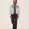 Boxy Fit Zip-Up Sweatshirt with Print – Sweatshirts & Hoodies