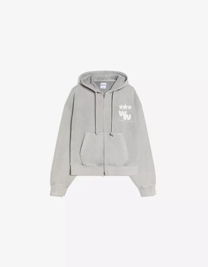 Boxy Fit Zip-Up Sweatshirt with Print – Sweatshirts & Hoodies Boxy Fit Zip-Up Sweatshirt with Print – Sweatshirts & Hoodies