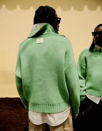 Boxy Polo Collar Sweater