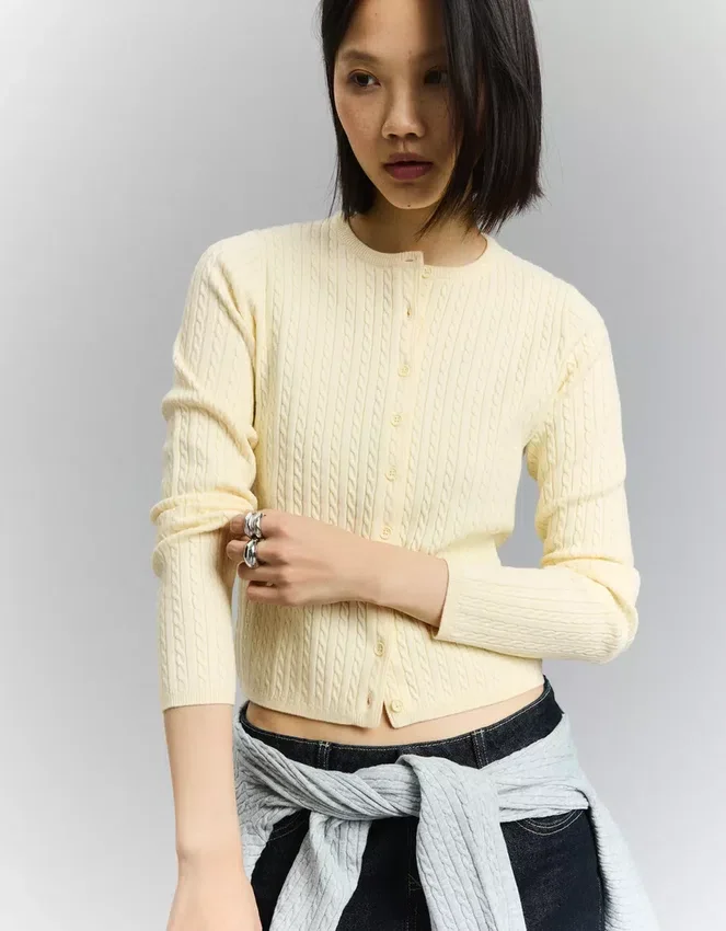 Braided Button-Up Cardigan – Sweaters and Cardigans Braided Button-Up Cardigan – Sweaters and Cardigans