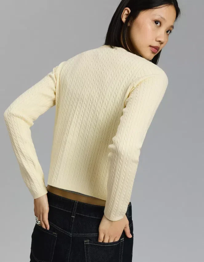 Braided Button-Up Cardigan – Sweaters and Cardigans Braided Button-Up Cardigan – Sweaters and Cardigans