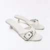 Buckle-Detail Heeled Mules