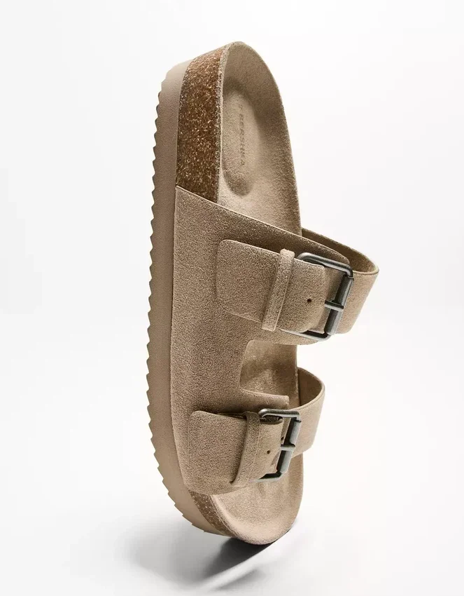 Buckled Flat Slider Sandals Buckled Flat Slider Sandals