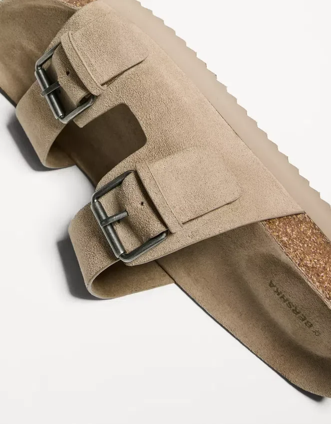Buckled Flat Slider Sandals Buckled Flat Slider Sandals