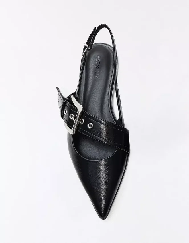 Buckled Slingback Ballet Flats – Flat Shoes Buckled Slingback Ballet Flats – Flat Shoes