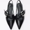 Buckled Slingback Ballet Flats – Women