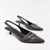 Buckled Slingback Kitten-Heel Shoes – Heeled Shoes