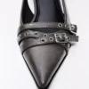 Buckled Slingback Kitten-Heel Shoes – Heeled Shoes