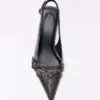 Buckled Slingback Kitten-Heel Shoes – Heeled Shoes