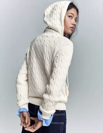 Cable Knit Zip-Up Cardigan – Sweaters and Cardigans