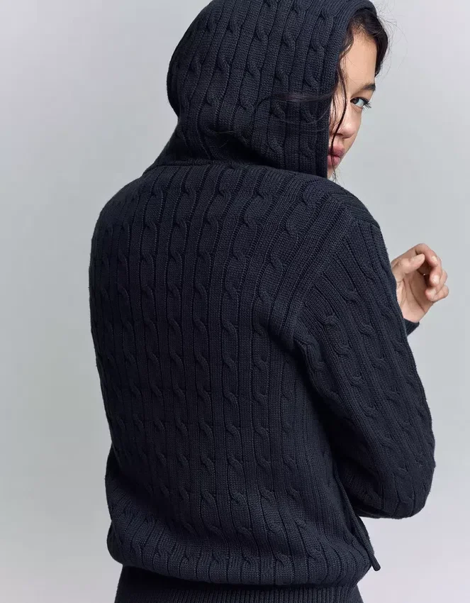Cable Knit Zip-Up Cardigan – Sweaters and Cardigans Cable Knit Zip-Up Cardigan – Sweaters and Cardigans