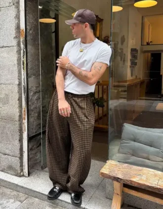 Checked Jogger Trousers