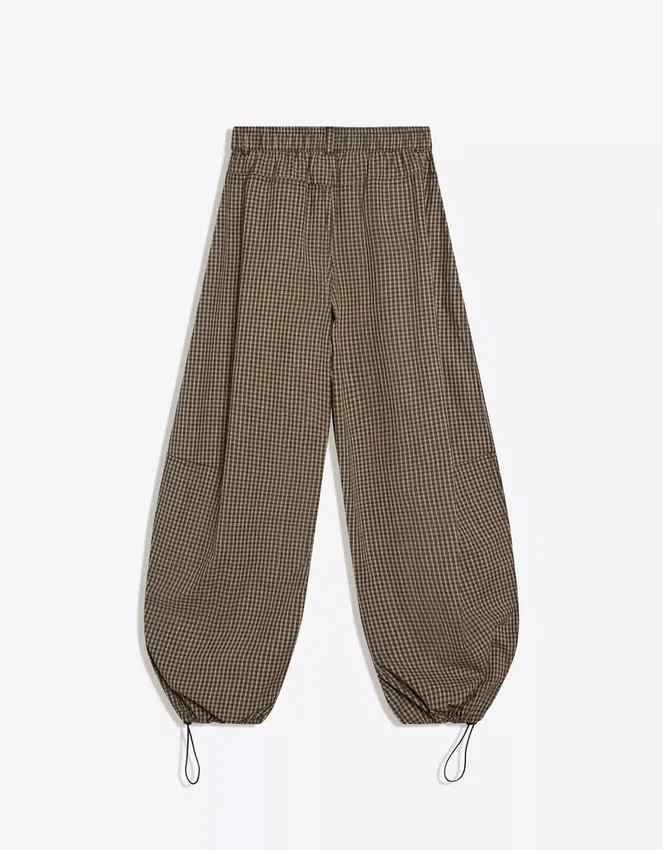 Checked Parachute Trousers – #Bershkastyle – Women Checked Parachute Trousers – #Bershkastyle – Women