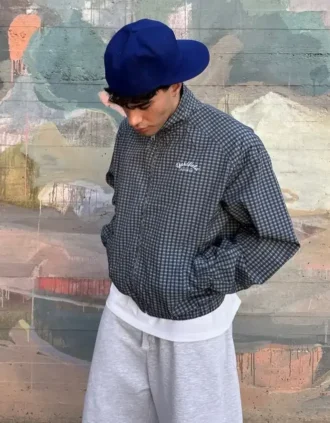 Checked Technical Jacket – Jackets – Men
