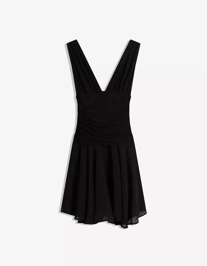Chiffon Flounce Mini Dress Chiffon Flounce Mini Dress