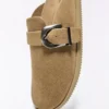 Clog with Buckle Detail – Flat Shoes – Women