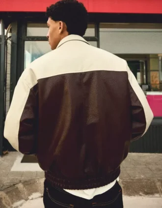 Color Block Faux Leather Jacket – Jackets