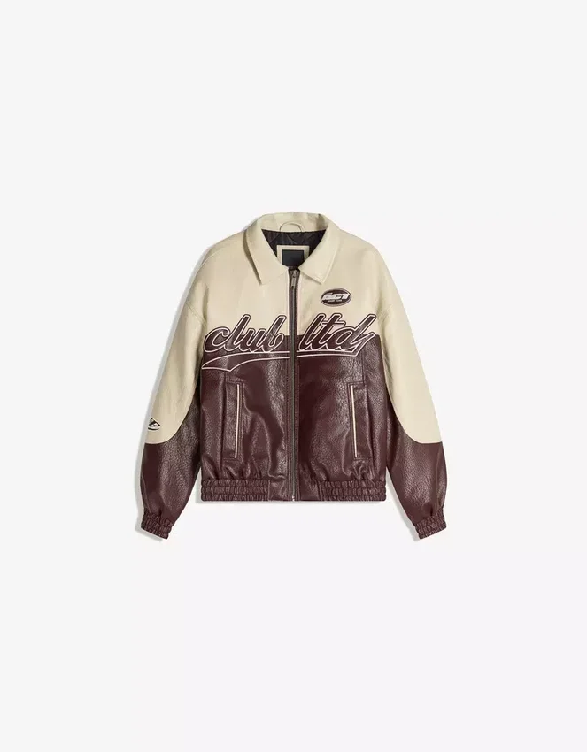 Color Block Faux Leather Jacket – Jackets Color Block Faux Leather Jacket – Jackets