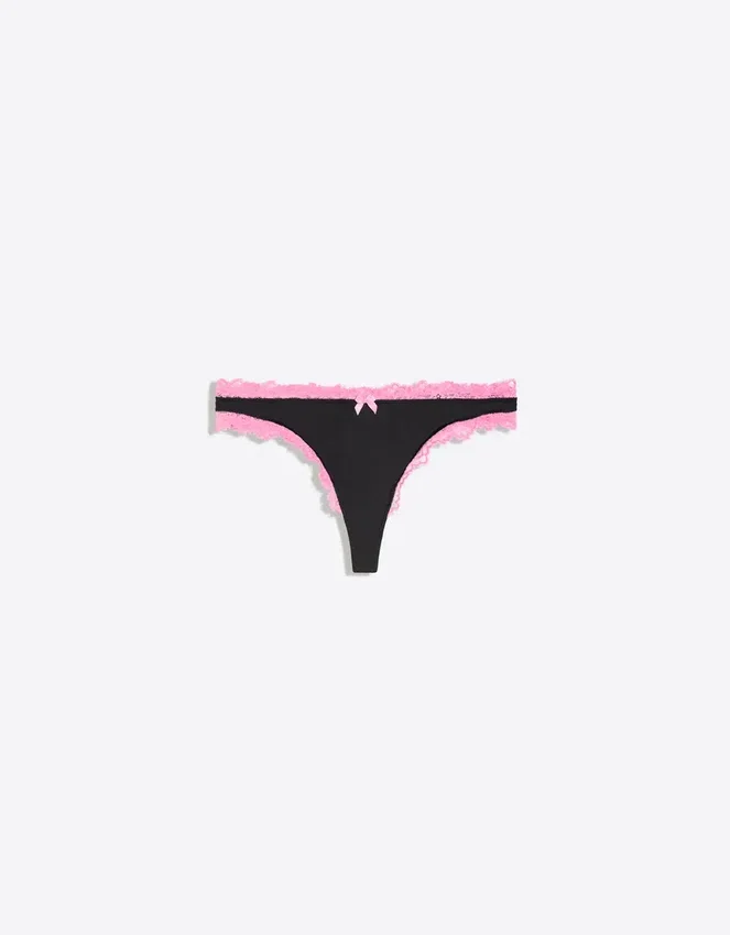 Contrast Lace Thong Contrast Lace Thong