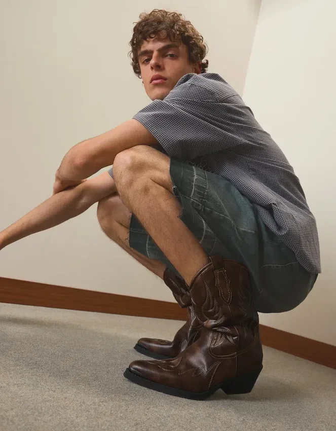 Cowboy Boot with Toe Detail – Ankle Boots Cowboy Boot with Toe Detail – Ankle Boots