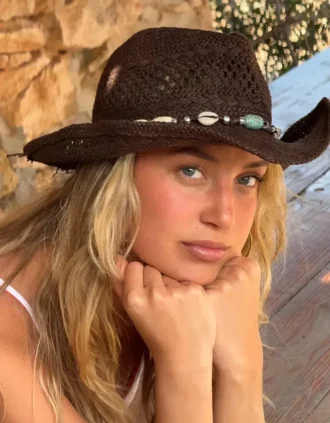 Cowboy Hat with Shell Detail