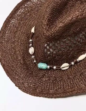 Cowboy Hat with Shell Detail