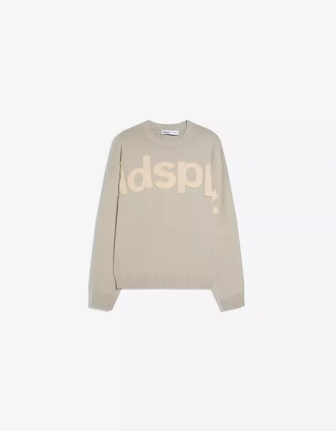 Crew Neck Sweater with Patch – Sweaters and Cardigans Crew Neck Sweater with Patch – Sweaters and Cardigans