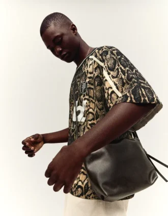 Crinkled Effect Crossbody Bag – Accessories – Men