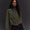 Cropped Balloon-Effect Trench Coat – Jackets and Trench Cropped Balloon-Effect Trench Coat – Jackets and Trench