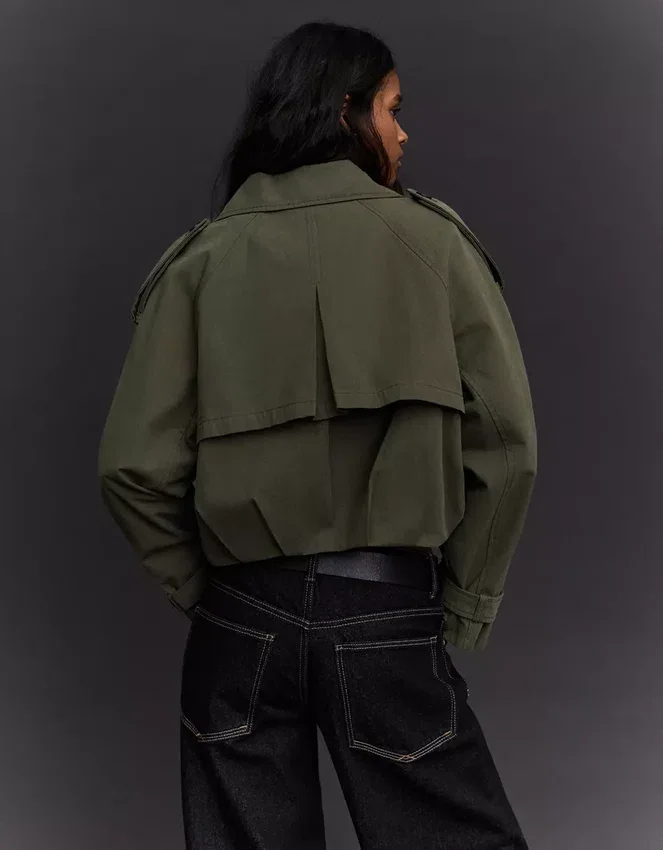 Cropped Balloon-Effect Trench Coat – Jackets and Trench Cropped Balloon-Effect Trench Coat – Jackets and Trench