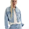 Cropped Denim Rhinestone Jacket – Jackets and Trench Cropped Denim Rhinestone Jacket – Jackets and Trench
