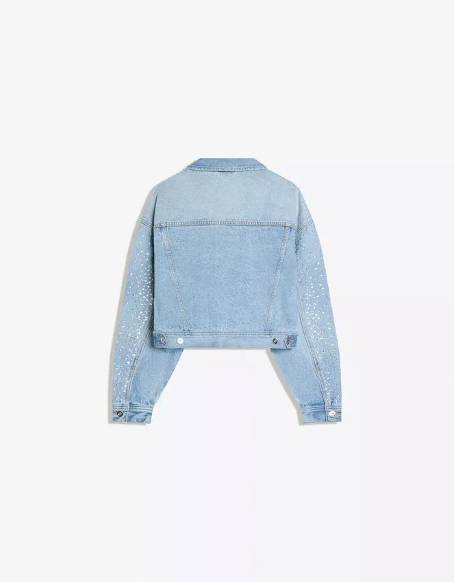 Cropped Denim Rhinestone Jacket – Jackets and Trench Cropped Denim Rhinestone Jacket – Jackets and Trench