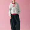Cropped Washed-Effect Hoodie – Sweatshirts & Hoodies